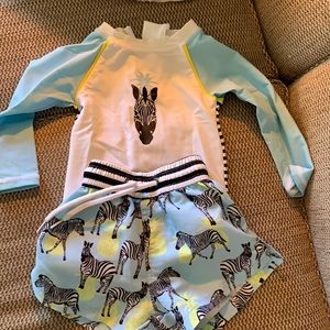 Snapper Rock baby swim set rash guard